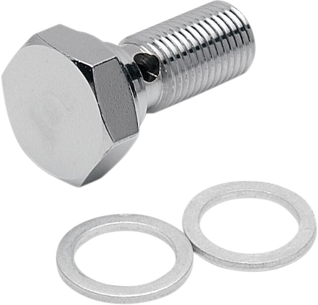 Drag Specialties Banjo Bolt 7/16 24 To3/8 BRAKE LINE HARDWARE Drag Specialties