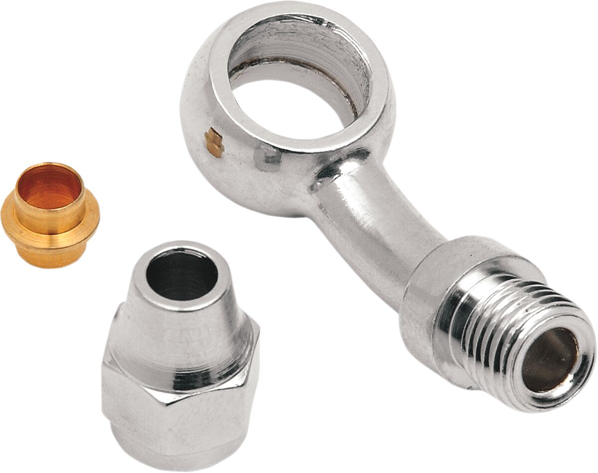 Drag Specialties Banjo Fitting 7/16 35 Deg BRAKE LINE HARDWARE Drag Specialties