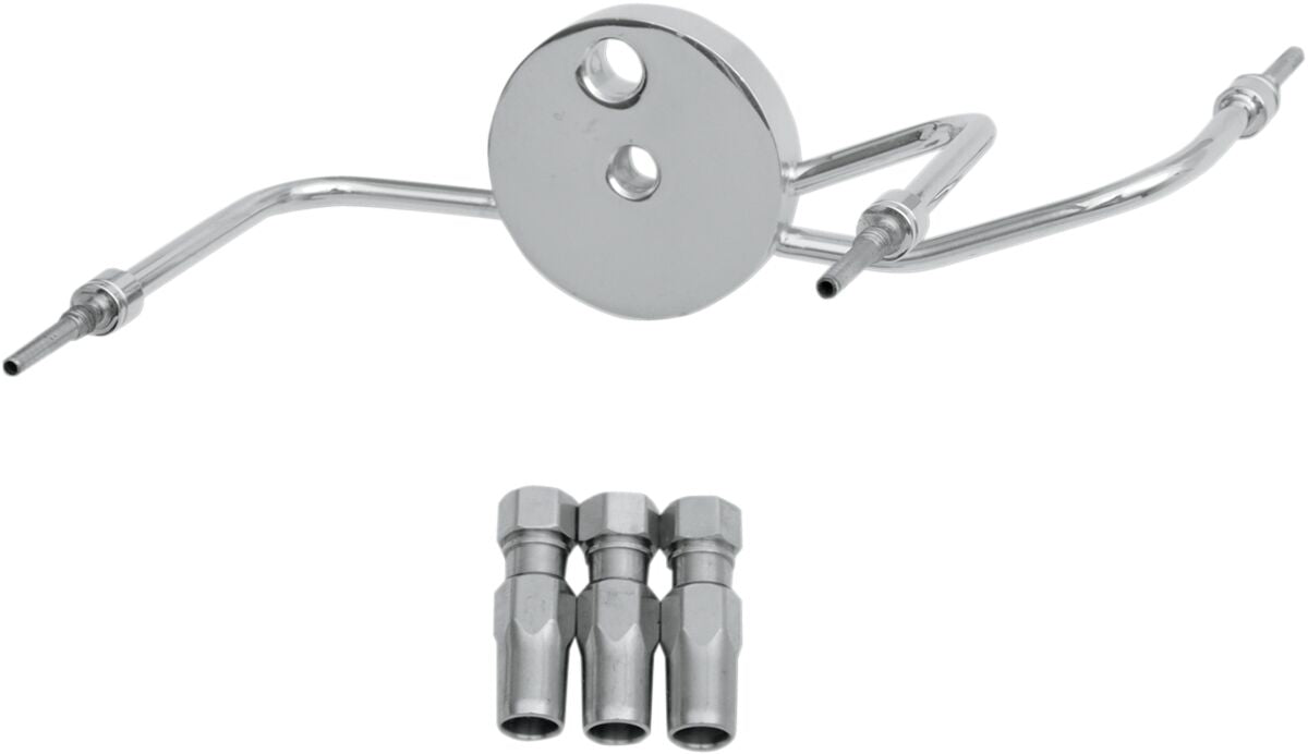 Magnum Shielding Tee Brake Byo Narrow Chr BRAKE LINE HARDWARE Magnum Shielding