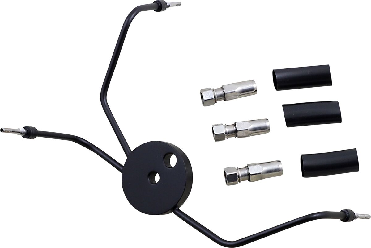 Magnum Shielding Tee Brk Byo 94 07 Flht Blk BRAKE LINE HARDWARE Magnum Shielding