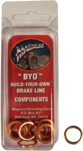 Magnum Shielding Washer Copper 10 Mm 10 Pk BRAKE LINE HARDWARE Magnum Shielding