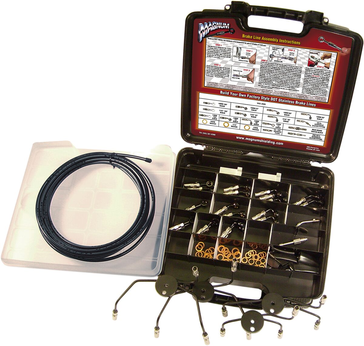Magnum Shielding Byo Brake Kit Master Blk BRAKE LINE HARDWARE Magnum Shielding