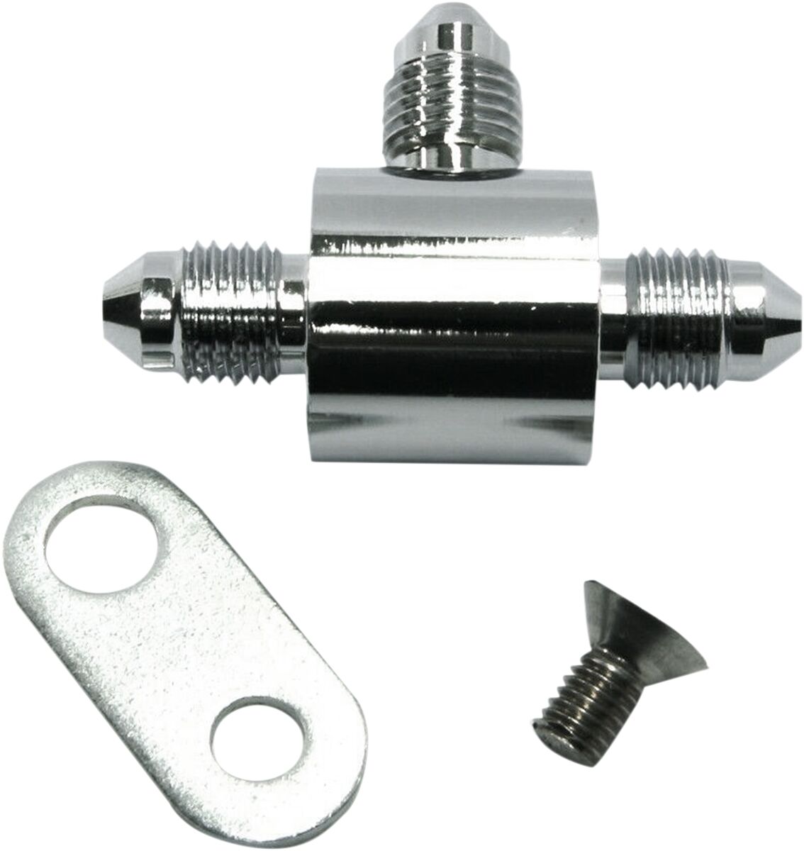 Magnum Shielding T Block W/Brkt An3 Chrome BRAKE LINE HARDWARE Magnum Shielding