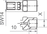 Trw Fit M10x1.25 Female Rd BRAKE LINE HARDWARE Trw