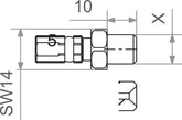 Trw Fit M10x1.0 Male Ti BRAKE LINE HARDWARE Trw