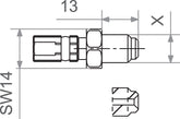 Trw Fit M10x1.25 Male Ti BRAKE LINE HARDWARE Trw