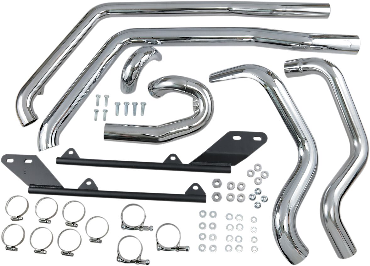 Bassani Xhaust Header Power Curve True Dual Crossover Chrome Headers & Mid-Pipes Bassani Xhaust