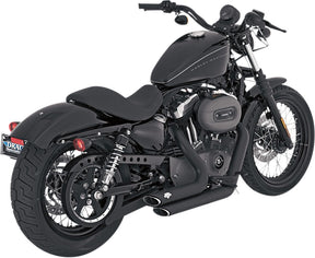 Vance & Hines Shortshots Staggered Exhaust, Black - 04-13 Sportster Allenhead Set Screws Usa Sizes Vance & Hines