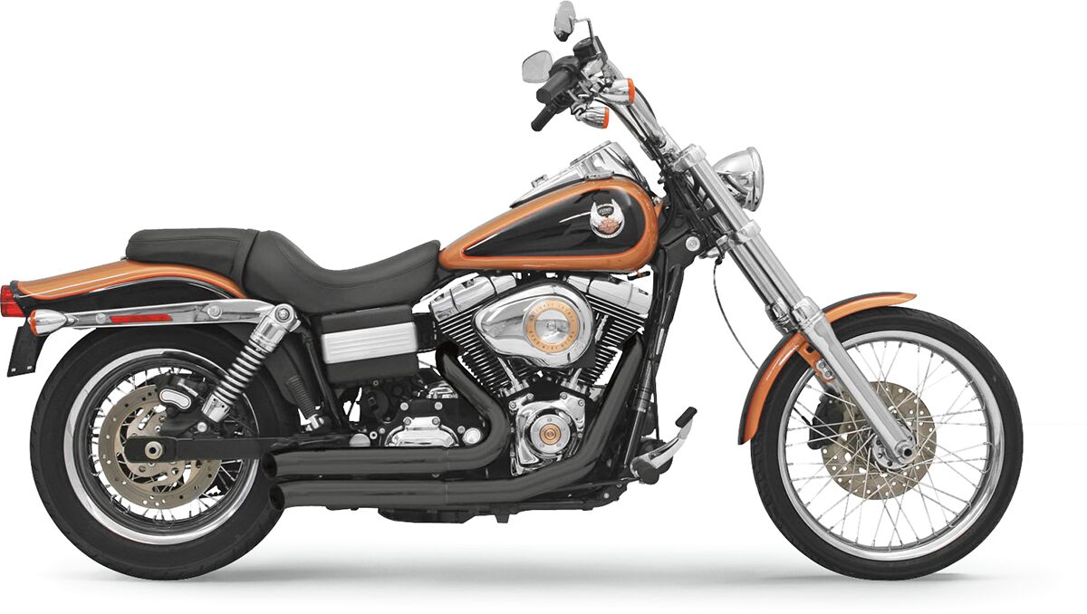 Bassani Xhaust Firesweep Series Exhaust System, Black - 06+ Dyna Full Exhaust System Bassani Xhaust