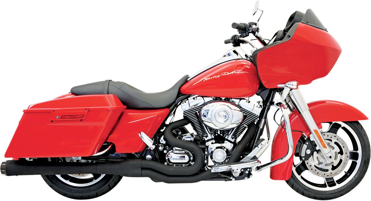 Bassani Xhaust Exhst 2 1 Mega 95 16 Fl Bk SYSTEMS FOR HARLEY Bassani Xhaust