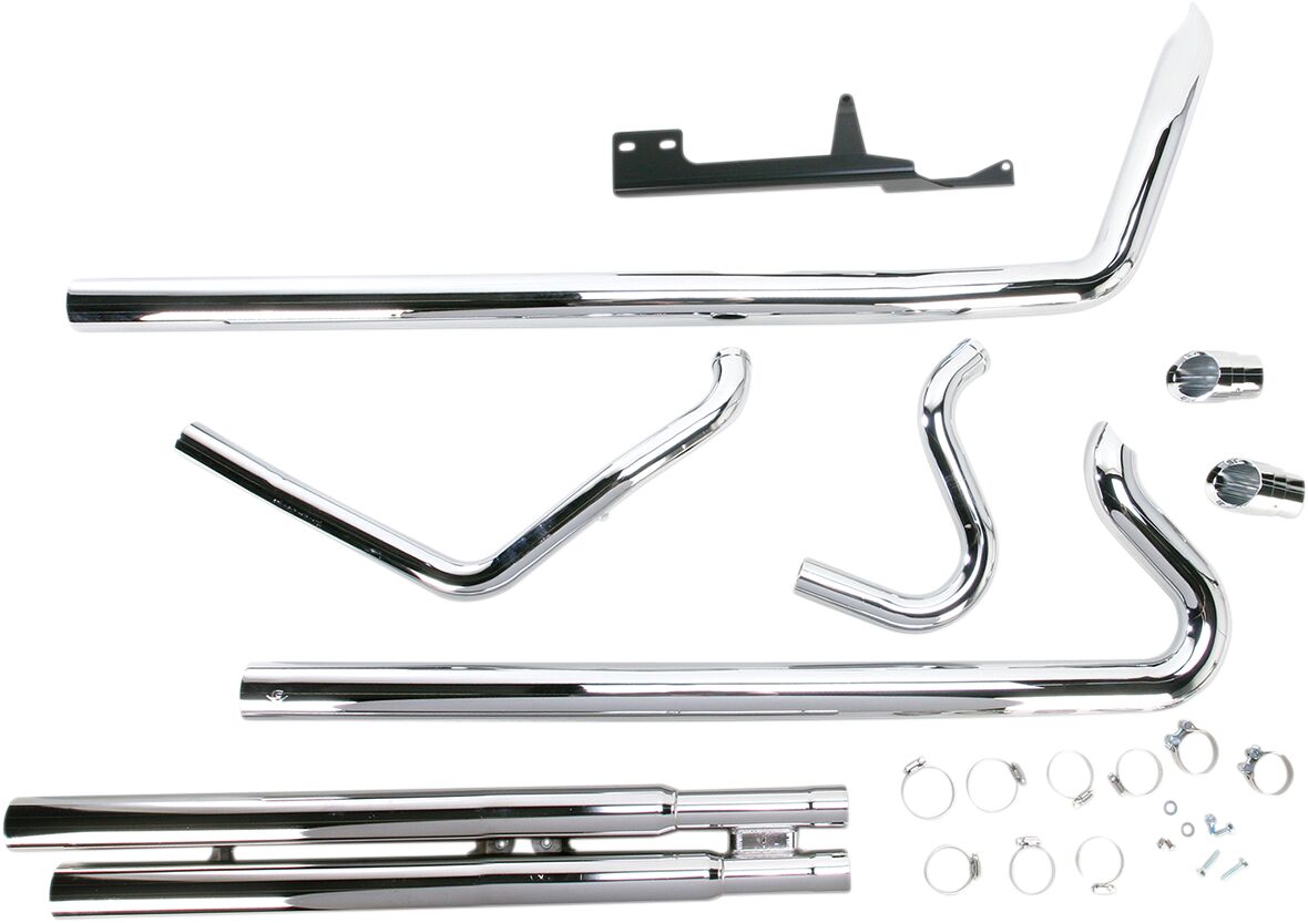 Cobra Speedster Slash Down Exhaust With Power Port Chrome Hd Full Exhaust System Cobra