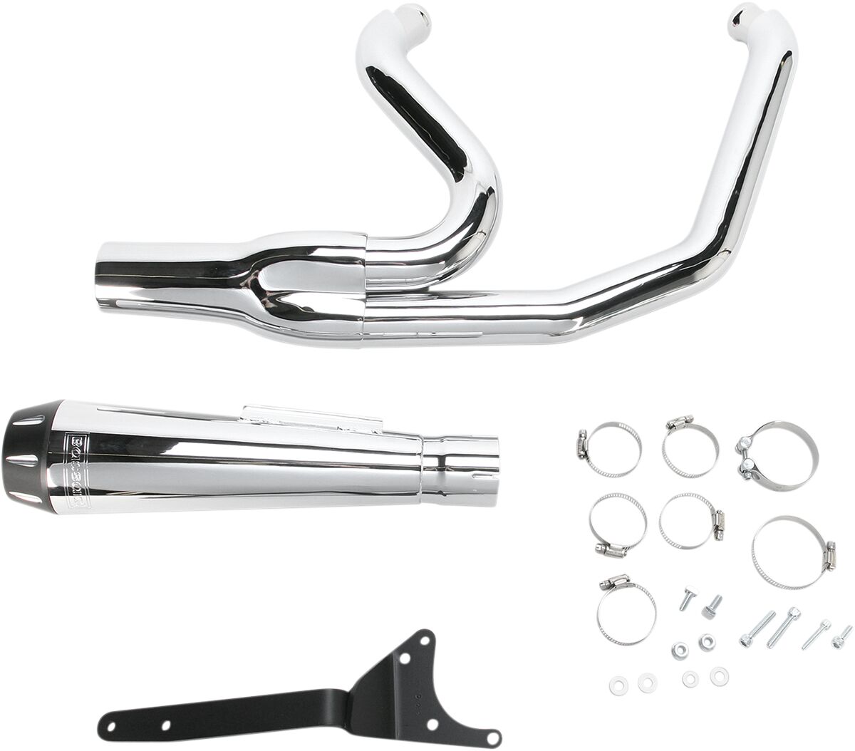 Bassani Xhaust Road Rage 2:1 Exhaust System, Chrome - FXR Full Exhaust System Bassani Xhaust