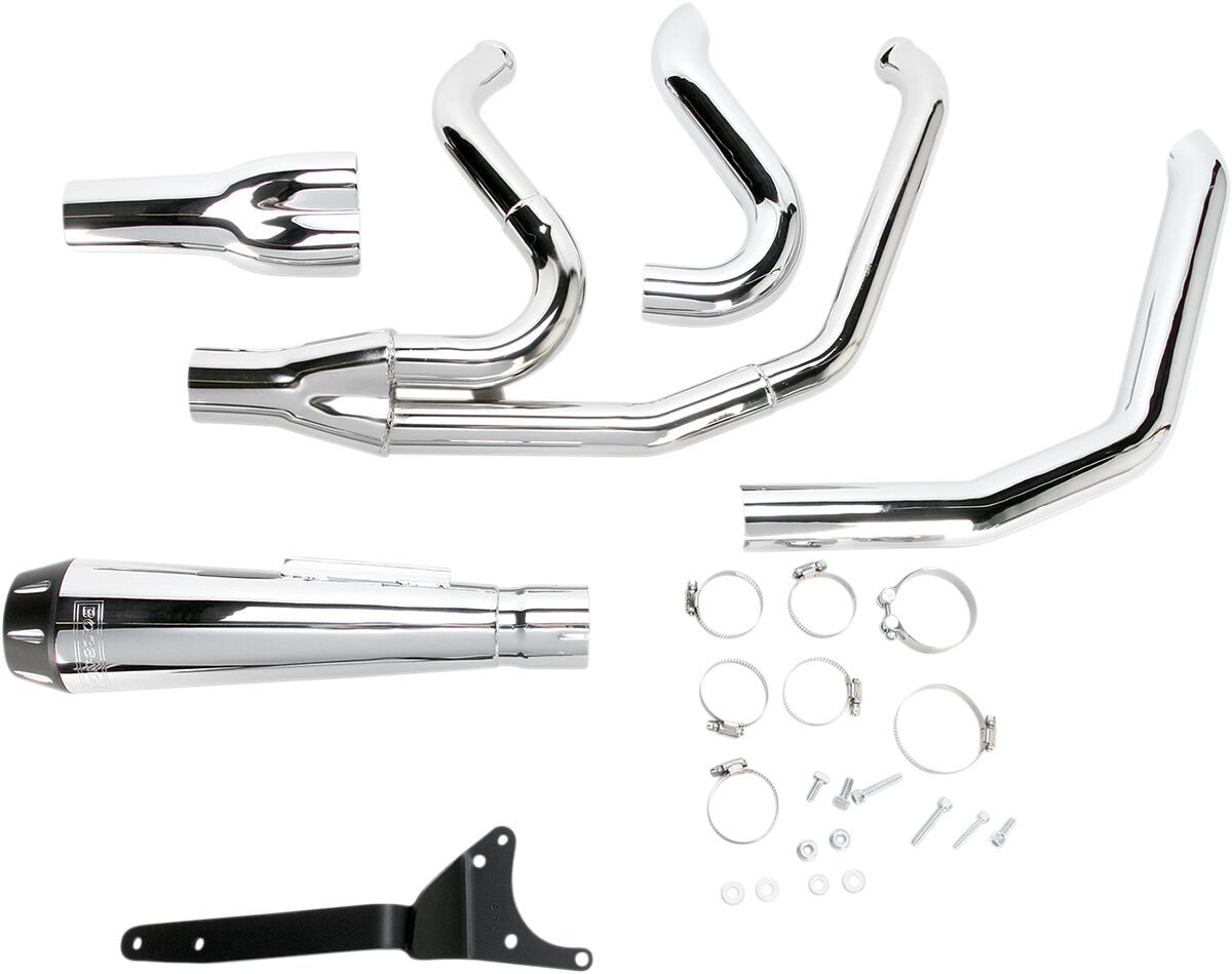 Bassani Xhaust Road Rage 2:1 Exhaust System, Chrome - FXR Full Exhaust System Bassani Xhaust