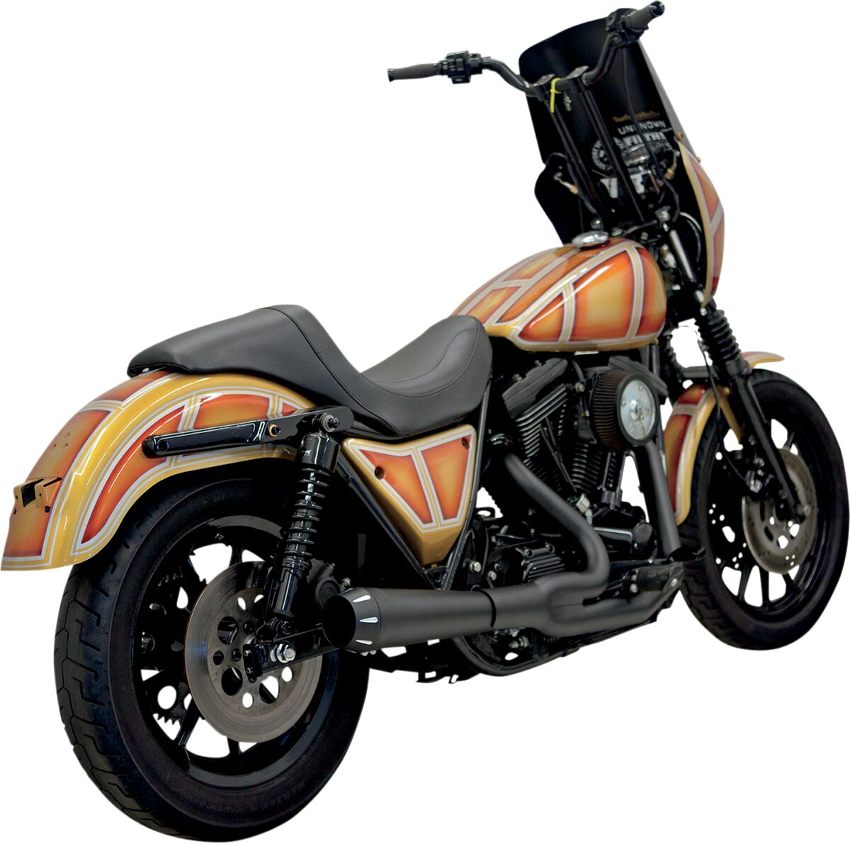 Bassani Xhaust Road Rage 2:1 Exhaust System, Black - FXR Full Exhaust System Bassani Xhaust