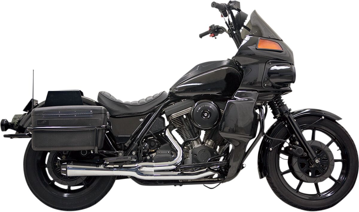 Bassani Xhaust Road Rage 2:1 Exhaust System For Floorboards, Chrome - FXR Full Exhaust System Bassani Xhaust