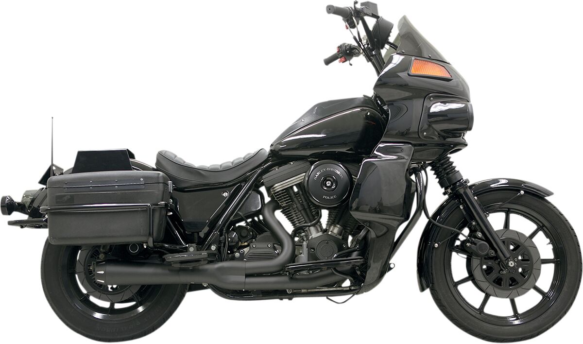Bassani Xhaust Road Rage 2:1 Exhaust System For Floorboards, Black - FXR Full Exhaust System Bassani Xhaust