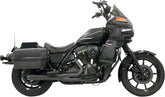 Bassani Xhaust Road Rage 2:1 Exhaust System For Floorboards, Black - FXR Full Exhaust System Bassani Xhaust