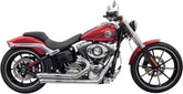 Bassani Xhaust Pro Street Turn Out Exhaust System, Chrome - Softail Breakout Full Exhaust System Bassani Xhaust
