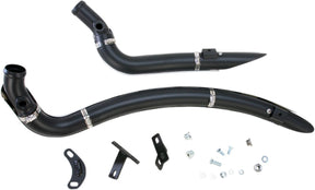 Exhaust Radial Sweepers Black W/ Chrome Heatshields W/ Holes Bassani Xhaust