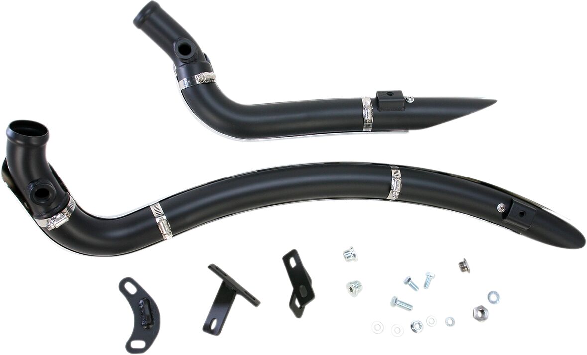 Bassani Xhaust Sweepers Radius Exhaust System With Holes, Chrome Softail & Dyna Full Exhaust System Bassani Xhaust
