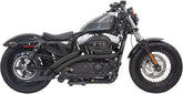 Bassani Xhaust Sweeper Radius Exhaust System, Black - 14-20 Sportster Full Exhaust System Bassani Xhaust