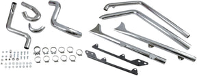 Bassani Xhaust Exhaust System True Duals W/ 30" Fishtail W/O Baffles Chrome Full Exhaust System Bassani Xhaust