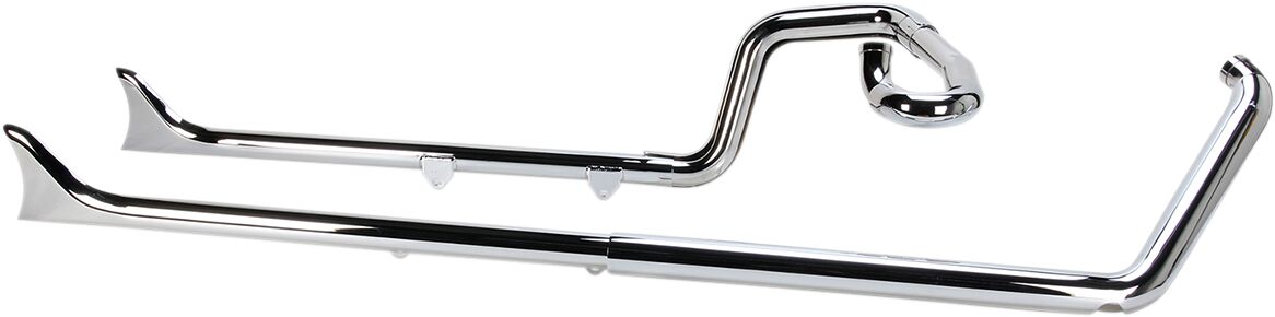 Bassani Xhaust Exhaust System True Duals W/ 36" Fishtail W/O Baffles Chrome Full Exhaust System Bassani Xhaust