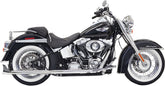 Bassani Xhaust True Duals 30" Long Fishtail Mufflers, Chrome - Softail (No Baffle) Full Exhaust System Bassani Xhaust