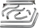Bassani Xhaust True Duals 33" Long Fishtail Mufflers, Chrome - Softail (No Baffle) Full Exhaust System Bassani Xhaust