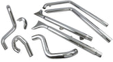 Bassani Xhaust True Duals 33" Long Fishtail Mufflers, Chrome - Softail Full Exhaust System Bassani Xhaust