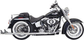 Bassani Xhaust True Duals 36" Long Fishtail Mufflers, Chrome - 07-16 Softail Full Exhaust System Bassani Xhaust