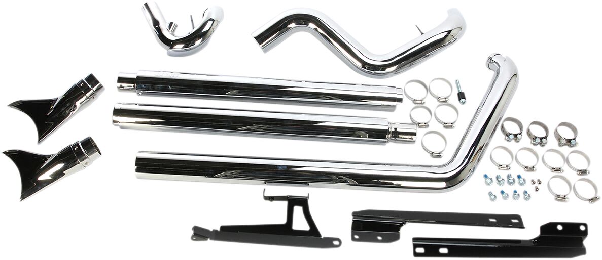 Cobra True Duals Exhaust System Chrome With Fishtail Tips Full Exhaust System Cobra