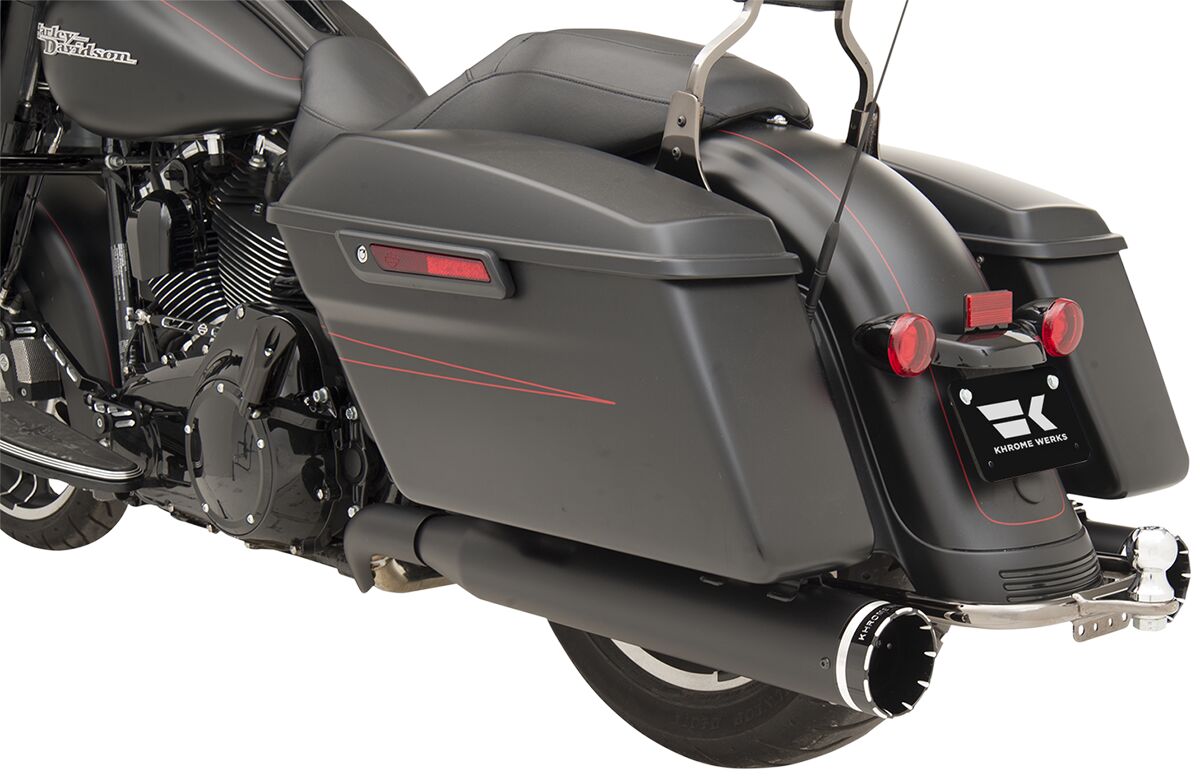 Khrome Werks Exhaust System 2 Into 2 With Two Step Crossover Header Black Full Exhaust System Khrome Werks