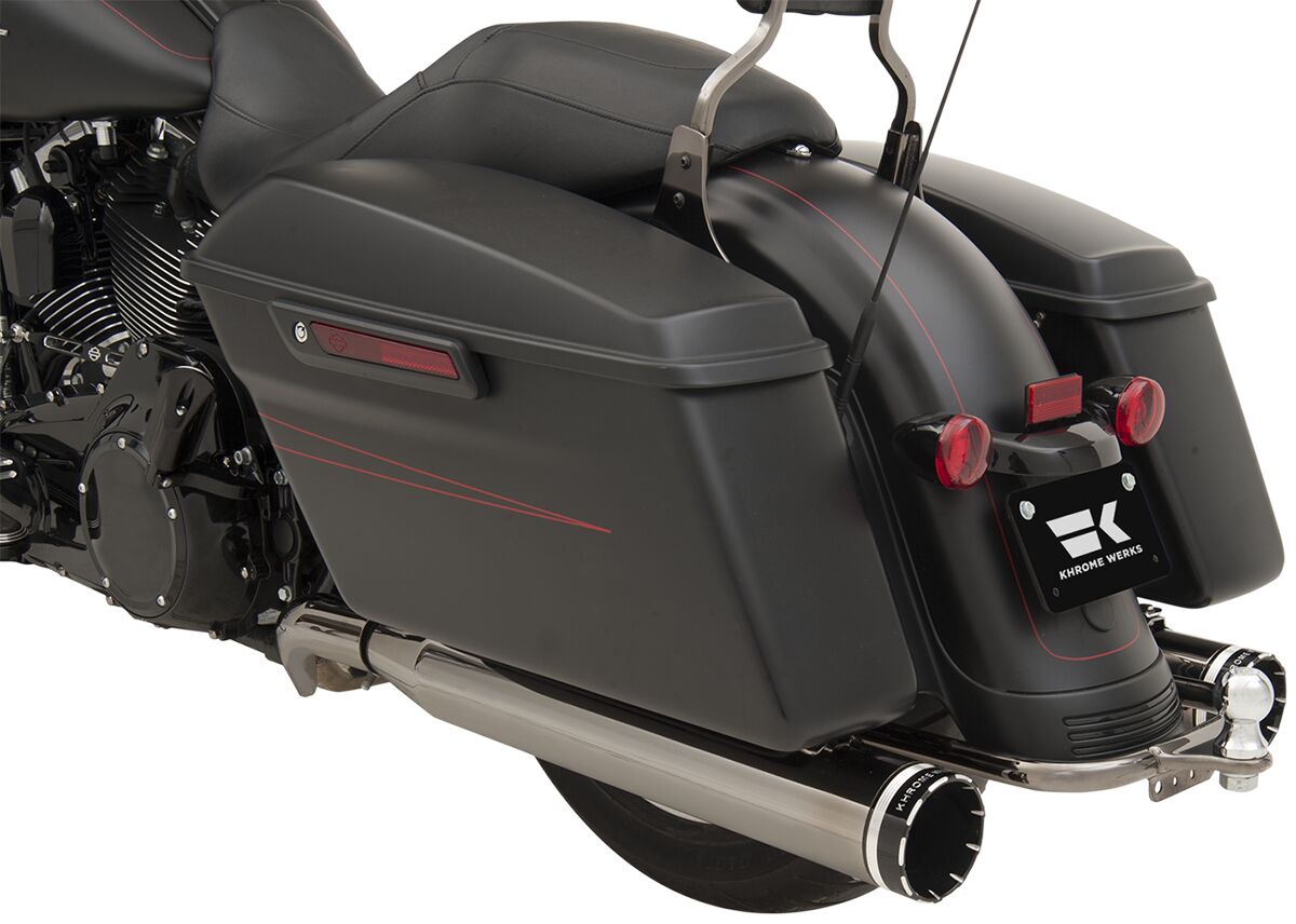 Khrome Werks Exhaust System 2 Into 2 With Two Step Crossover Header Black Full Exhaust System Khrome Werks