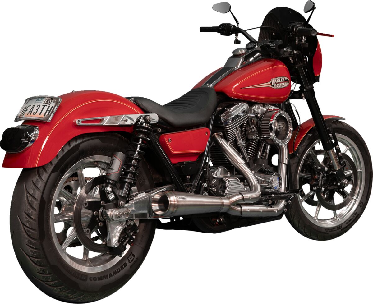 Trask Assault 2:1 Exhaust, Brushed Stainless - FXR Full Exhaust System Trask Performance