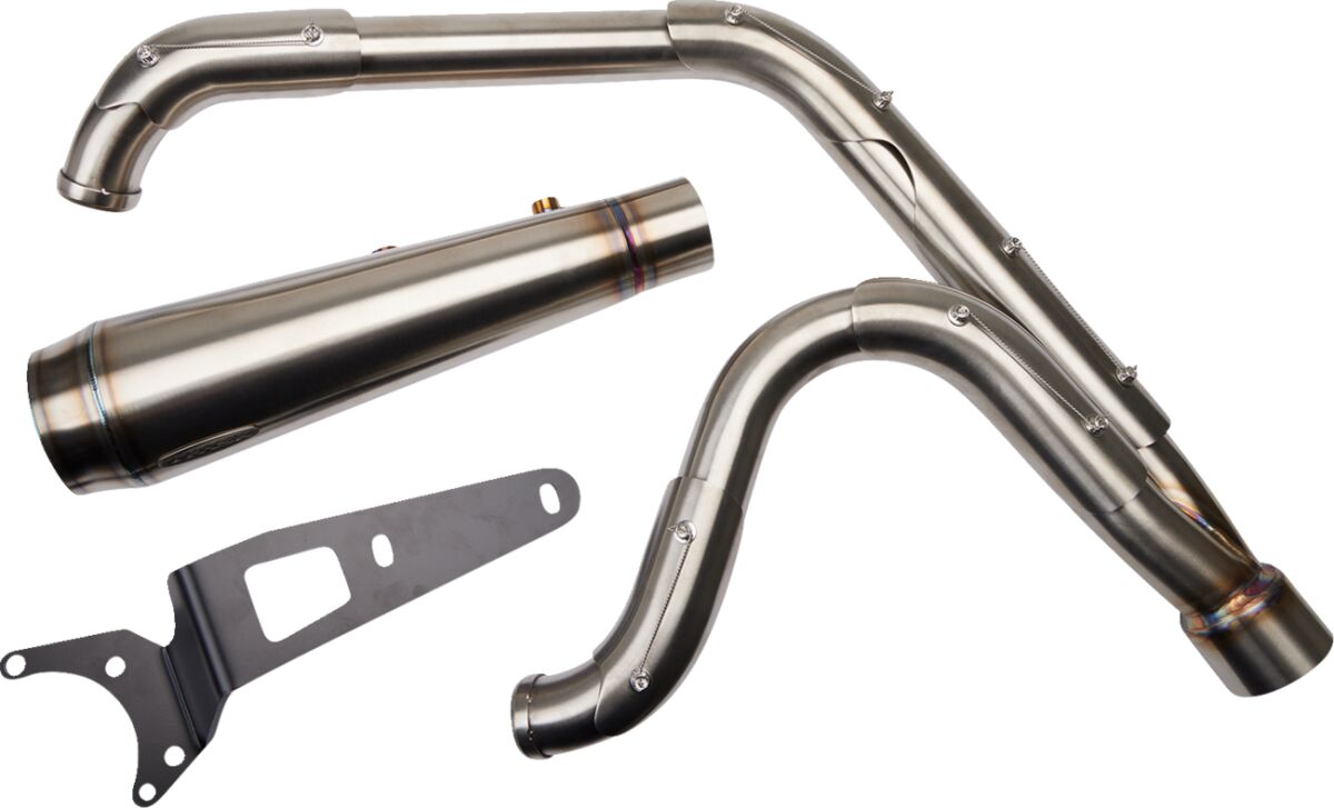 Trask Assault 2:1 Exhaust, Brushed Stainless - FXR Full Exhaust System Trask Performance