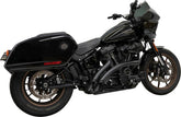 Bassani Xhaust Sweeper Radius Exhaust System, Black - 18-24 Softail Full Exhaust System Bassani Xhaust