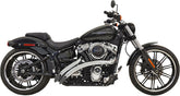 Bassani Xhaust Sweeper Radius Exhaust System, Chrome- 18-24 Softail Full Exhaust System Bassani Xhaust