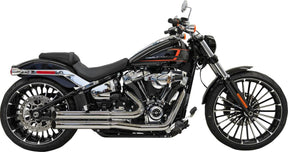 Bassani Xhaust Pro-Street Exhaust System, Chrome - 18-24 Softail Breakout & Fat Boy Full Exhaust System Bassani Xhaust