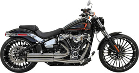 Bassani Xhaust Pro-Street Exhaust System, Chrome - 18-24 Softail Breakout & Fat Boy Full Exhaust System Bassani Xhaust