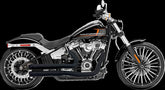 Bassani Xhaust Dual Straight Muffler 2x2 Exhaust System, Chrome - 18-21 Softail Full Exhaust System Bassani Xhaust