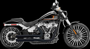 Bassani Xhaust Dual Straight Muffler 2x2 Exhaust System, Chrome - 18-21 Softail Full Exhaust System Bassani Xhaust
