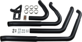 Bassani Xhaust Dual Straight Muffler 2x2 Exhaust System, Chrome - 18-21 Softail Full Exhaust System Bassani Xhaust
