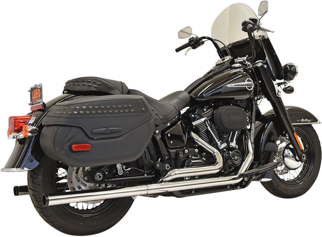 Bassani Xhaust Duals 2x2 Exhaust System, Chrome - 18-21 Softail Full Exhaust System Bassani Xhaust