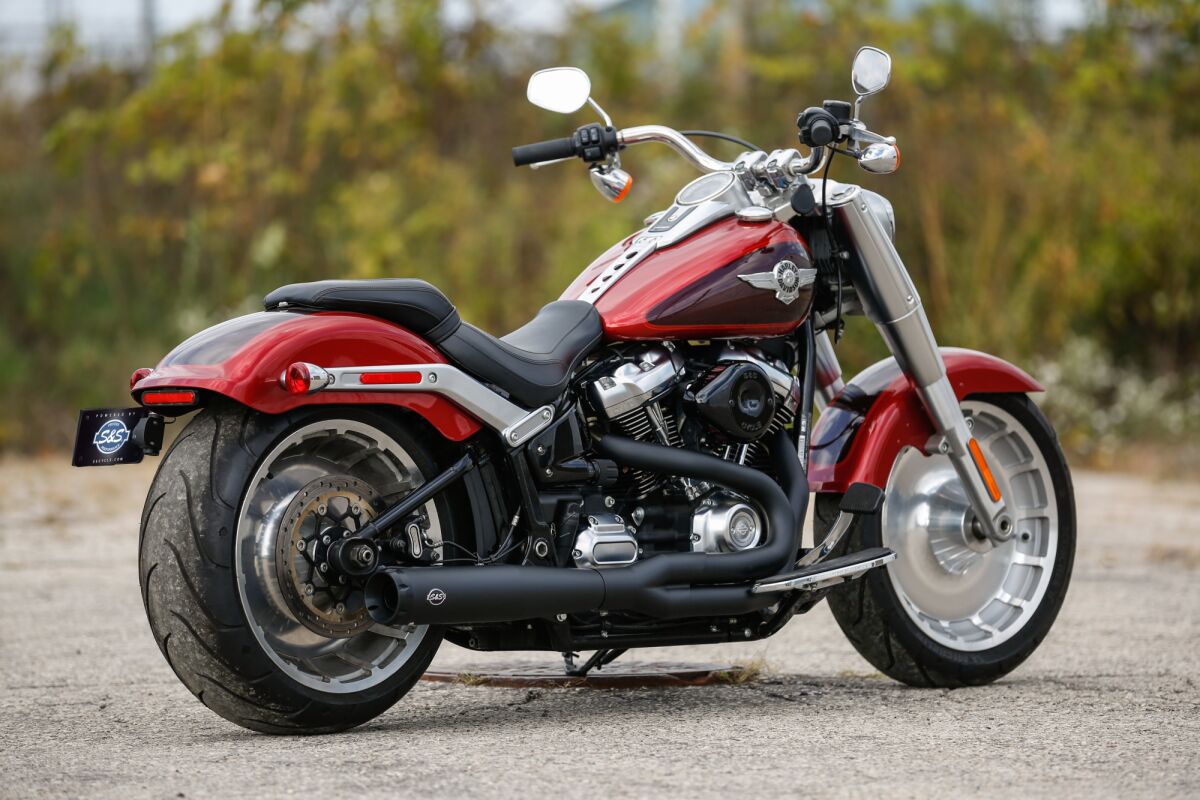S&S Cycle 2 1 Exhaust Black M8 Softail Full Exhaust System S&S Cycle