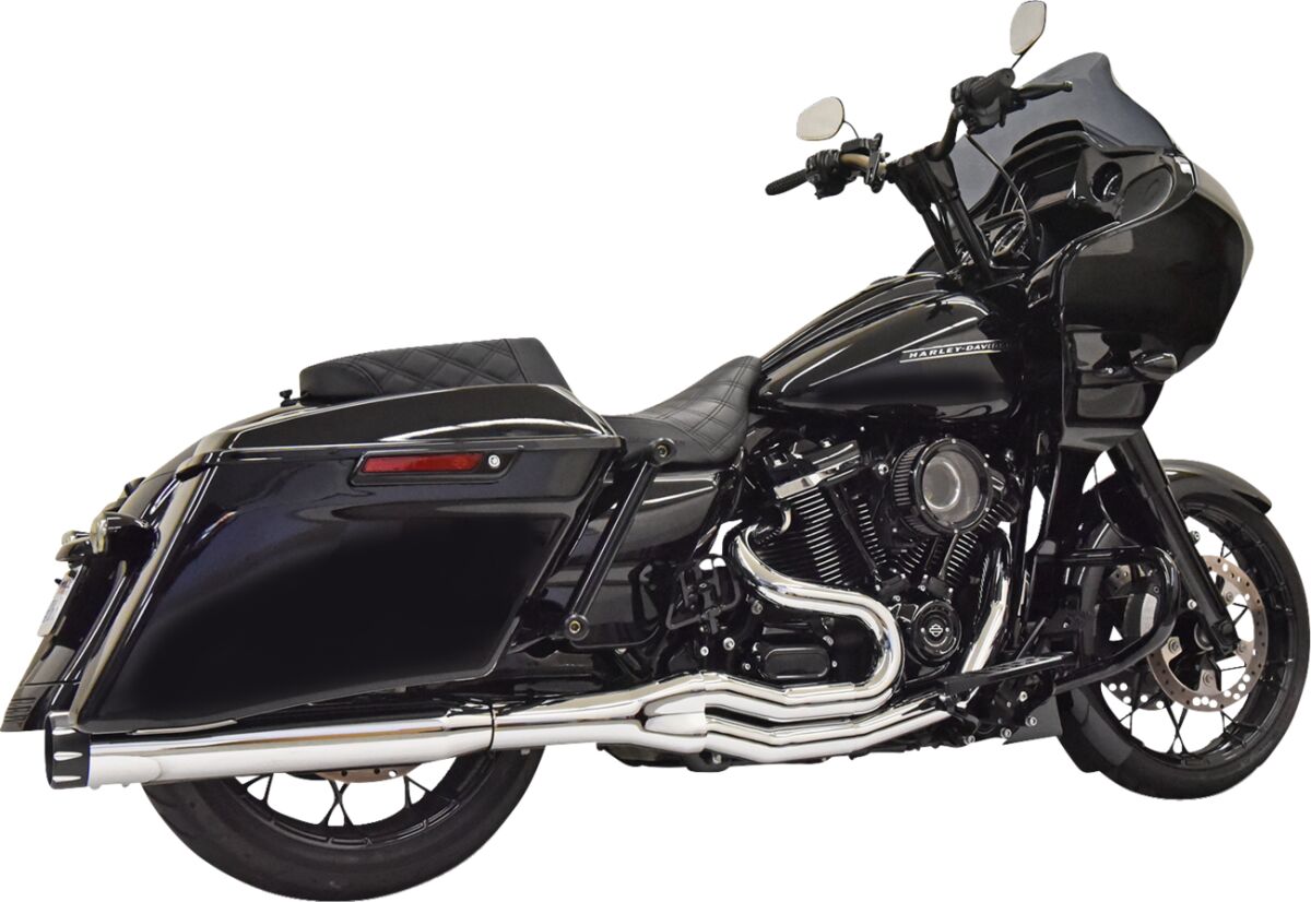 Bassani Xhaust Road Rage High Horsepower 2:1 Exhaust System, Chrome - 17+ Touring Full Exhaust System Bassani Xhaust