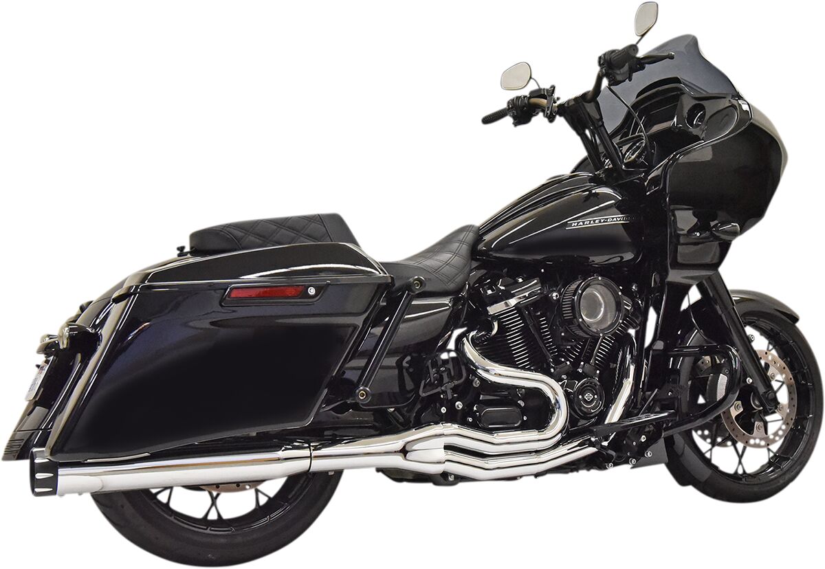 Bassani Xhaust Road Rage High Horsepower 2:1 Exhaust System, Chrome - 17+ Touring Full Exhaust System Bassani Xhaust