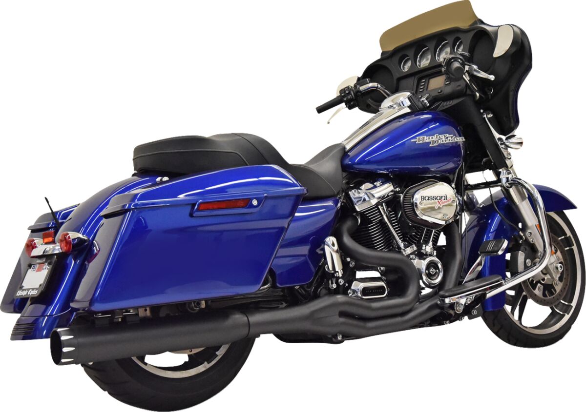 Bassani Xhaust Road Rage High Horsepower 2:1 Exhaust System, Black - 17+ Touring Full Exhaust System Bassani Xhaust