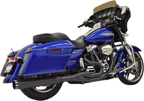 Bassani Xhaust Road Rage High Horsepower 2:1 Exhaust System, Black - 17+ Touring Full Exhaust System Bassani Xhaust