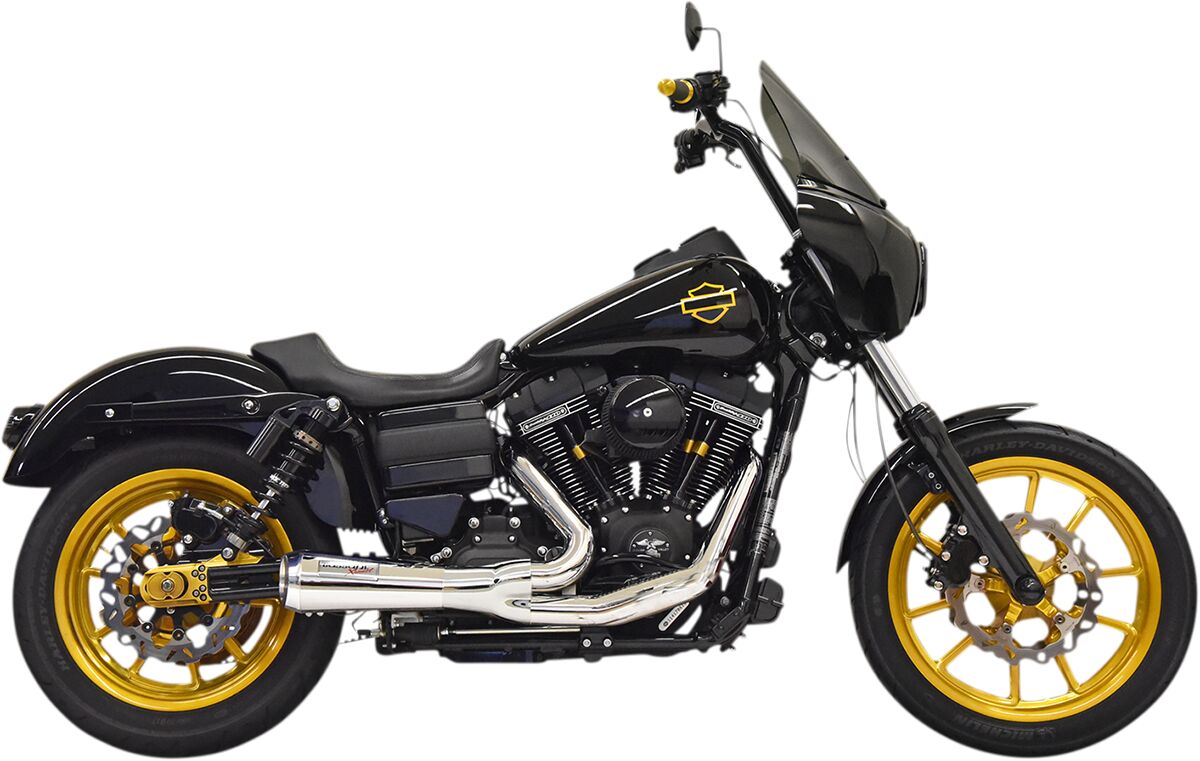 Bassani Xhaust Road Rage Ripper 2:1 Exhaust System - Dyna Chrome / 06-17 Dyna (with mid controls)
